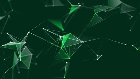 Abstract digital connection moving dots and lines. Stock Footage 148387704