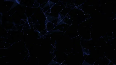 Abstract digital connection moving dots and lines Stockbeeldmateriaal 152156313