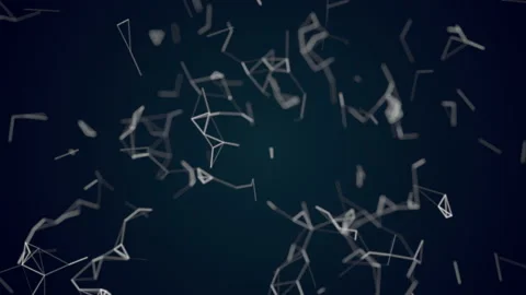 Abstract digital connection moving dots and lines. Technology background. Networ Stock-Footage 154269981