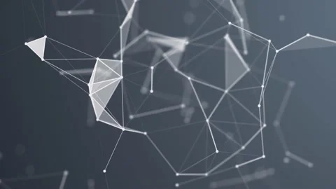 Abstract digital connection moving dots and lines. Technology background. Stock Footage 155405158