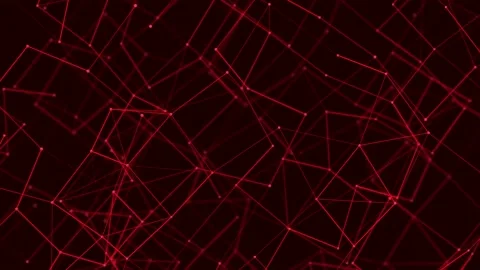 Abstract digital connection moving dots and lines. Stock Footage 155577148