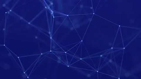 Abstract digital connection moving dots and lines. Stock Footage 155578292