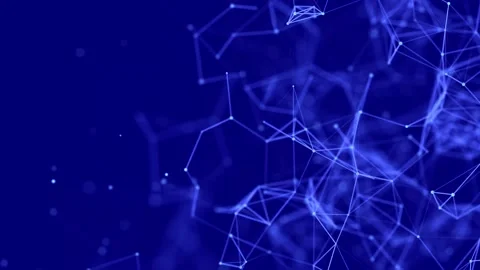 Abstract digital connection moving dots and lines. Technology background. Stock Footage 155795635