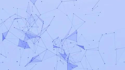 Abstract digital connection moving dots and lines.  Plexus effect. Stock Footage 156207789