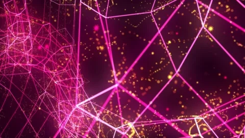 Abstract digital connection moving dots and lines Video stock 169332706