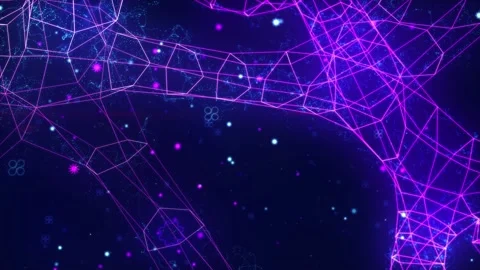 Abstract digital connection moving dots and lines 動画素材 169332940