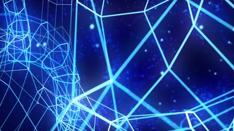 Abstract digital connection moving dots and lines Video stock 169333002