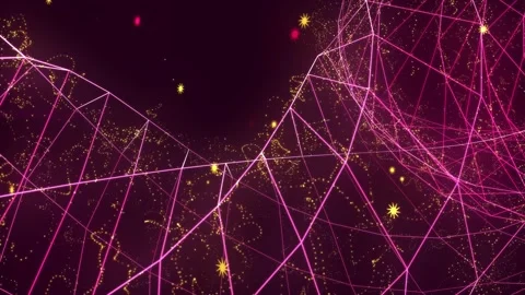Abstract digital connection moving dots and lines Video stock 169333215
