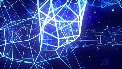 Abstract digital connection moving dots and lines Video stock 169333326