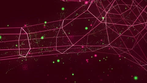 Abstract digital connection moving dots and lines 動画素材 169333328