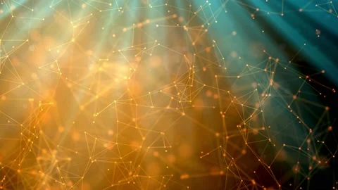 Abstract digital connection moving dots and lines. Technology background Stock Footage 171013976