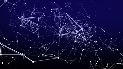 Abstract digital connection moving dots and lines. Technology background Stock Footage 236348423