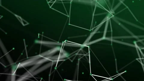 Abstract digital connection moving dots and lines. Technology background Stock Footage 236456787