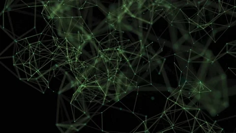 Abstract digital connection moving dots and lines. Technology background. Vidéo 239979730