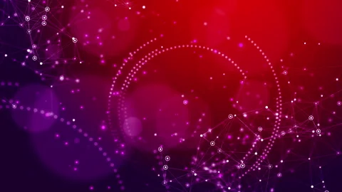 Abstract digital connection of moving dots and lines. Geometric shapes Stock Footage 244119091