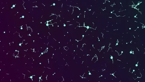 Abstract digital connection, moving dots and lines. Vídeo Stock 284841191