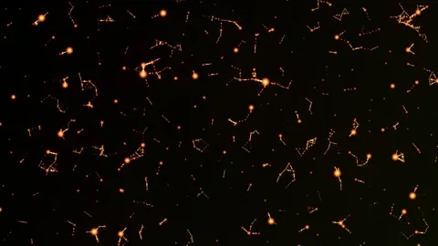 Abstract digital connection, moving dots and lines. Vídeos de archivo 284841197