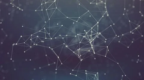 Abstract digital connection moving dots and lines Stock-Illustration