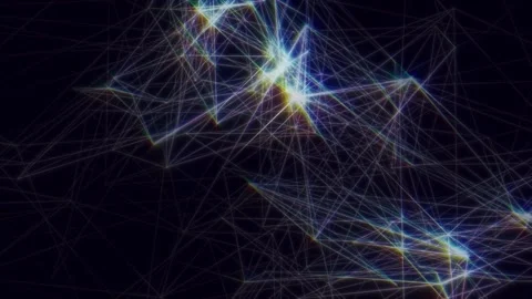 Abstract digital connection moving lines. Technology background Stock Footage 254974476