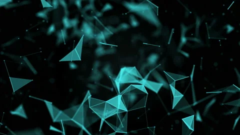 Abstract digital connection of moving points and lines. Technological background Stock Footage 150493808