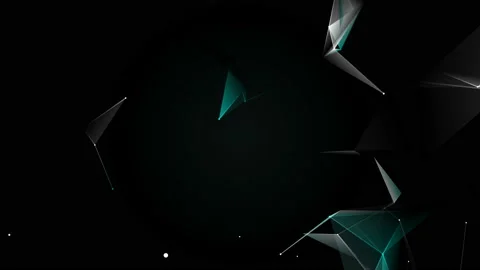 Abstract digital connection of moving points and lines. Technological background Stock Footage 150782595