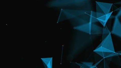 Abstract digital connection of moving points and lines. Technological background Stock Footage 151002950