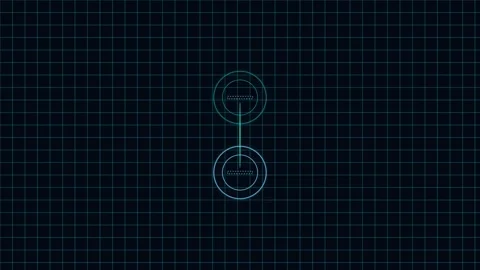 Abstract digital connection symbol animation with glowing light nodes on gr.. Stock Footage 341770723