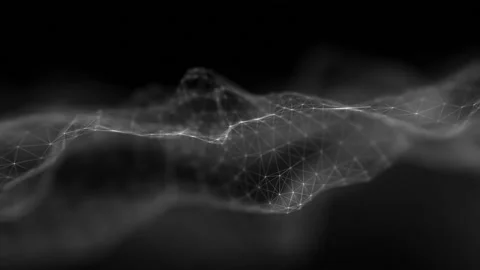 Abstract digital connections background with low poly mesh Vidéo 170937987