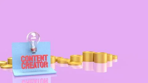 Abstract Digital Content Creation Concept With Blurred Laptop Interface 3d .. Illustrazione stock