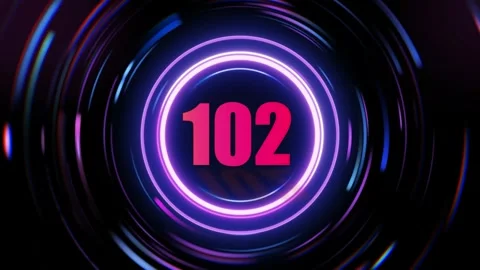 Abstract digital countdown display with video high energy countdown sequence Stockbeeldmateriaal 344516031