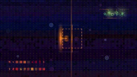 Abstract Digital Countdown Scene With Neon Grid Binary Codes Stock Footage 321944121