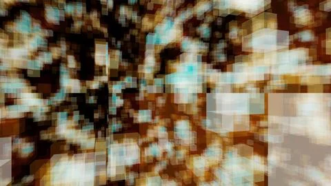 Abstract Digital Cubes Motion Blur Background - Modern Numeric Pattern Ilustración de archivo