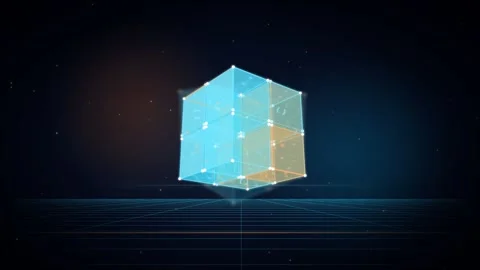 Abstract Digital Cubes Motion Graphics Animation Stock Footage 347896818