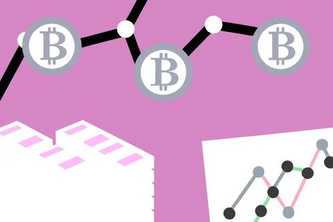 Abstract Digital Currency and Exchange Stock Chart Background Stock Illustration