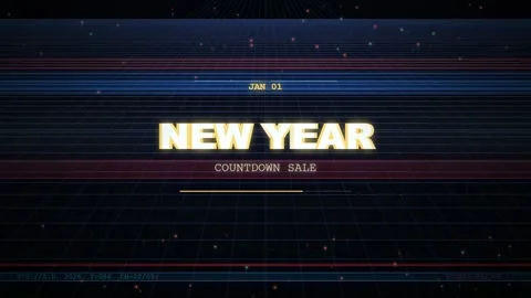 Abstract Digital Cyber Space Background with Glowing Blue and Red Grid Lines Stock Footage 345761893