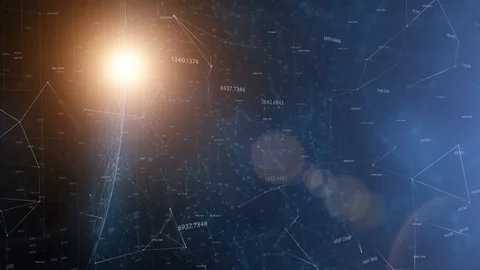 Abstract digital cyber space with sphere 動画素材 99553386