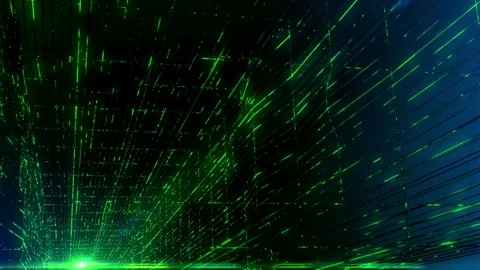 Abstract digital cyberspace motion background. Technology Tunnel, Digital Lines. Stock Footage 334022440