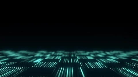 Abstract digital cyberspace with moving wave. Matrix technology decoder. Video stock 262237597