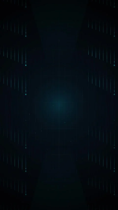 Abstract Digital Dark Background with Glowing Vertical Data Lines Stock Footage 346203032