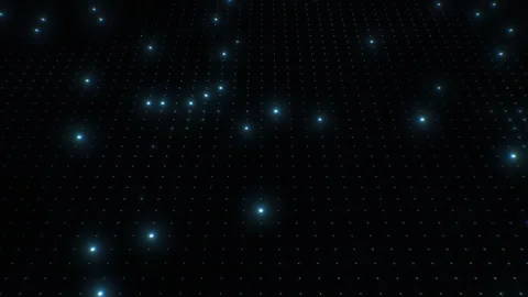 Abstract Digital Dark Plane with Dots and Grid Changing Seamless in Virtual Stock-Footage 310131859