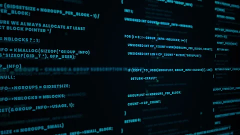 Abstract Digital Data and Code Stream Flowing on Screen. Stock Footage 318942759
