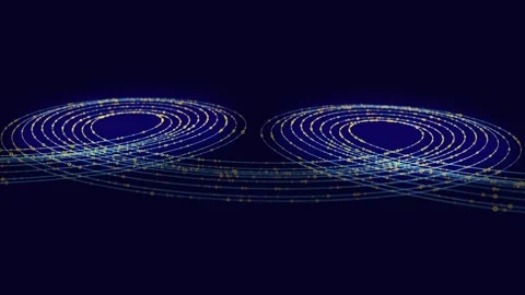 Abstract digital data animation stream of quantum computing. Big data. Cybe.. Stock Footage 330843027