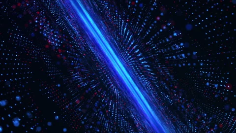 Abstract digital data background, blue futuristic technology concept. Stock Footage 343423984
