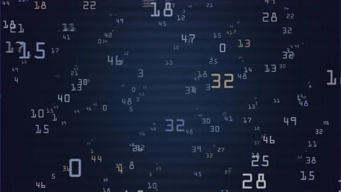 Abstract Digital Data Background With Floating Numbers, Technology Concept Stock Footage 334132243