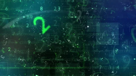 Abstract Digital Data Background With Floating Numbers, Code, Technology Element 動画素材 336658288