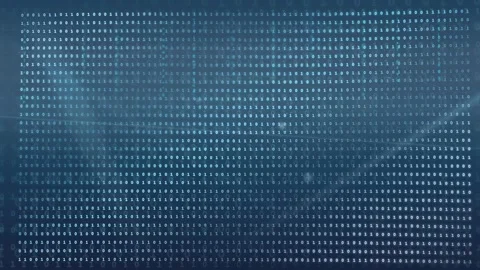Abstract Digital Data Background with Glowing Blue Dots and Moving Light Stock Footage 339325384