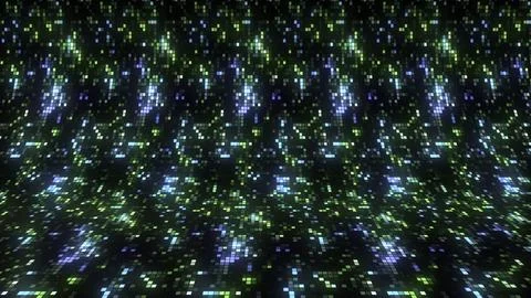 Abstract digital data background with glowing particles. Motion. Circuit board Stock Illustration