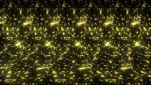 Abstract digital data background with glowing particles. Motion. Circuit board Stock Illustration