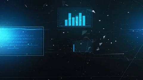 Abstract Digital Data Blue Background Stock Footage 79195333