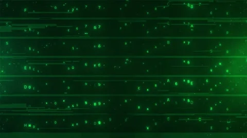 Abstract Digital Data Code Background with Binary Numbers in green 04 動画素材 341453393